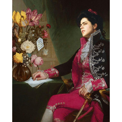 No Thanks I White Modern Wood Framed Art Print by Popp, Grace