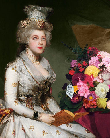 No Thanks II White Modern Wood Framed Art Print with Double Matting by Popp, Grace