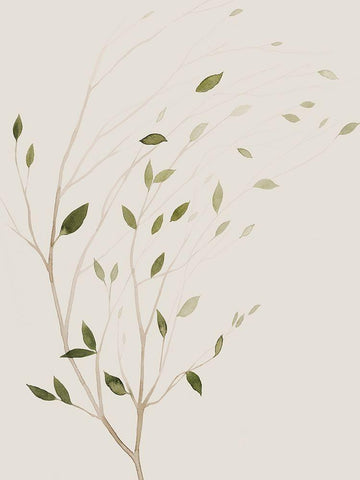 Winds Whisper I White Modern Wood Framed Art Print with Double Matting by Popp, Grace