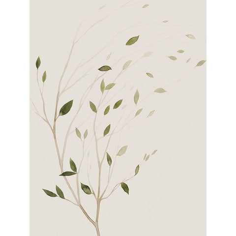 Winds Whisper I White Modern Wood Framed Art Print by Popp, Grace