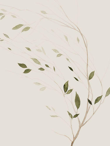 Winds Whisper II White Modern Wood Framed Art Print with Double Matting by Popp, Grace