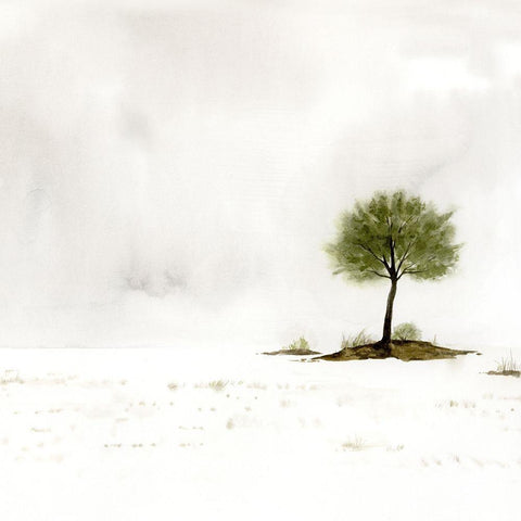 Early Snow II Black Modern Wood Framed Art Print by Popp, Grace