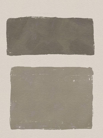 Neutral Color Block I White Modern Wood Framed Art Print with Double Matting by Green, Jacob