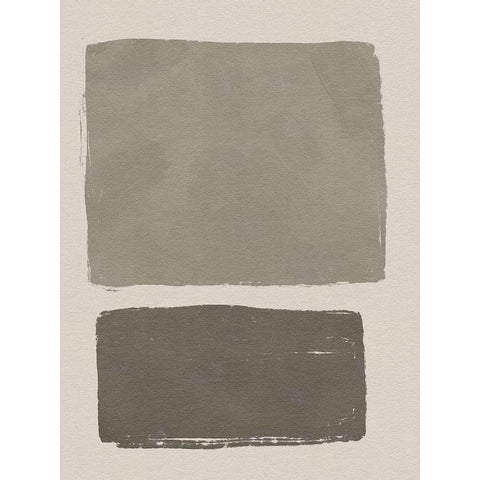 Neutral Color Block II Black Modern Wood Framed Art Print by Green, Jacob