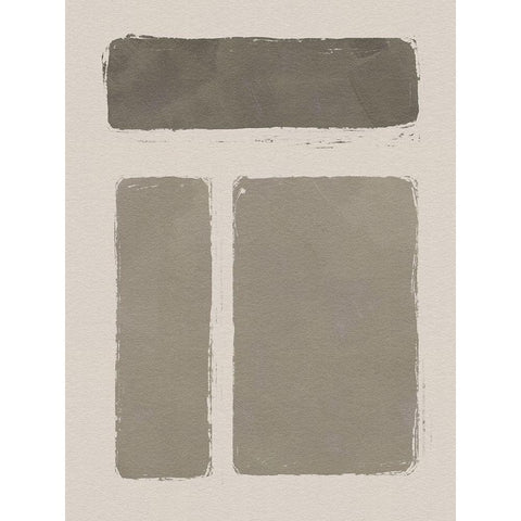 Neutral Color Block IV White Modern Wood Framed Art Print by Green, Jacob