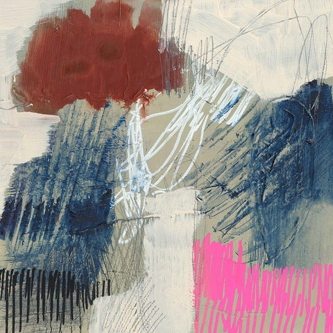 Frenetic II White Modern Wood Framed Art Print by Goldberger, Jennifer