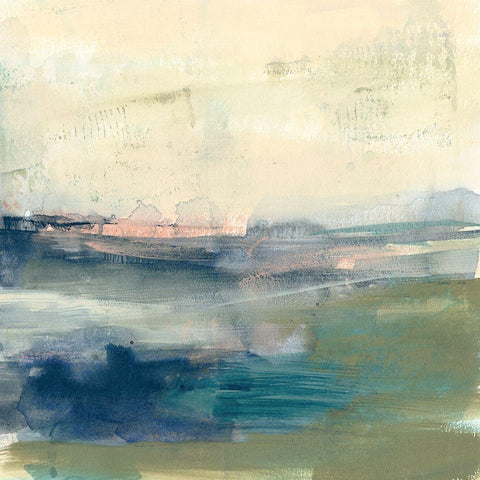 Coastline Vignette V Black Modern Wood Framed Art Print by Goldberger, Jennifer