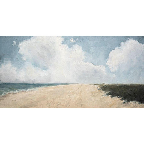 Beach Stroll Gold Ornate Wood Framed Art Print with Double Matting by Parsons, Marian