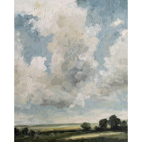 Gathering Clouds White Modern Wood Framed Art Print by Parsons, Marian