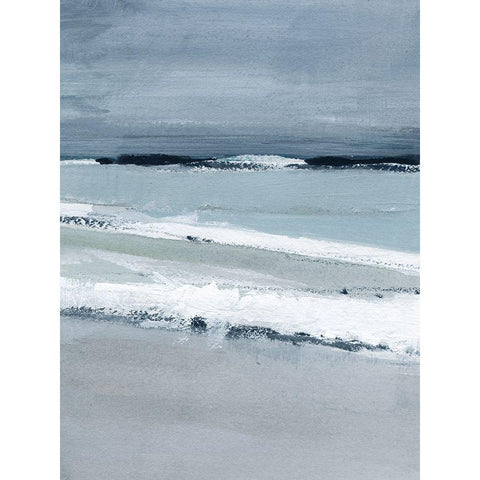 Sea Lines II Black Modern Wood Framed Art Print with Double Matting by Barnes, Victoria