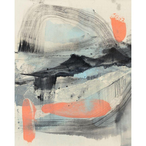 Twisting Range II White Modern Wood Framed Art Print by Goldberger, Jennifer