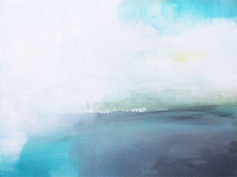 Mystic Cove White Modern Wood Framed Art Print with Double Matting by Jerry, Alison