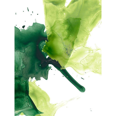 Emerald Swath I Black Modern Wood Framed Art Print by Vess, June Erica