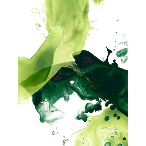 Emerald Swath II Black Modern Wood Framed Art Print by Vess, June Erica