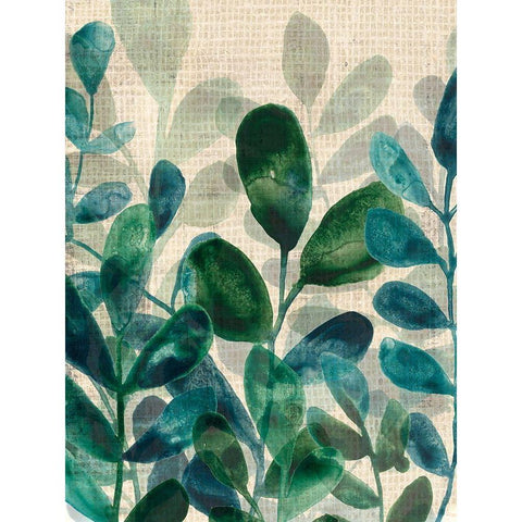 Verdant Sophistication II White Modern Wood Framed Art Print by Vess, June Erica