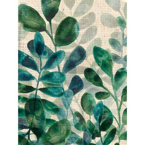Verdant Sophistication IV Black Modern Wood Framed Art Print with Double Matting by Vess, June Erica