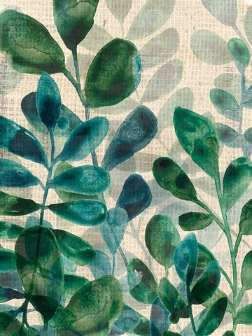 Verdant Sophistication IV Black Ornate Wood Framed Art Print with Double Matting by Vess, June Erica