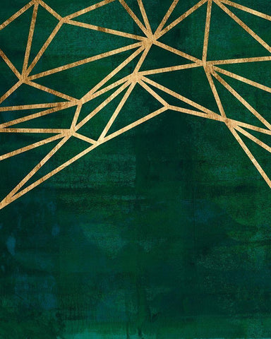 Jungle Web I White Modern Wood Framed Art Print with Double Matting by Green, Jacob