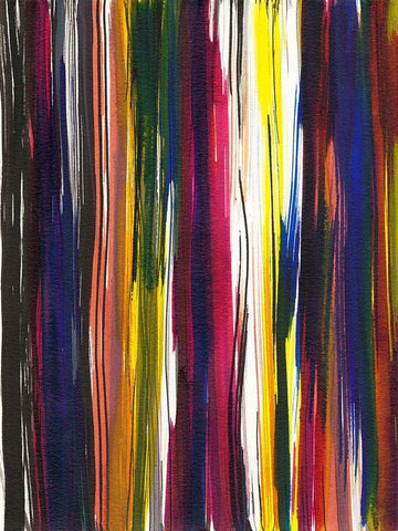 Painterly I White Modern Wood Framed Art Print with Double Matting by Fuchs, Jodi