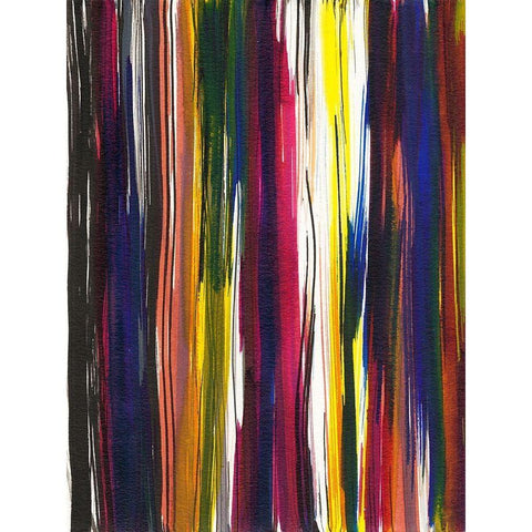 Painterly I Black Modern Wood Framed Art Print by Fuchs, Jodi