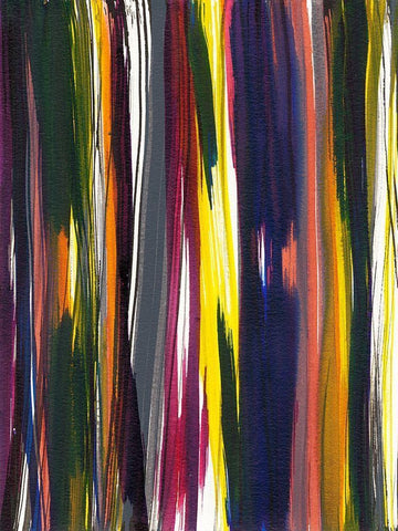 Painterly II White Modern Wood Framed Art Print with Double Matting by Fuchs, Jodi