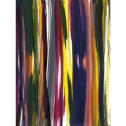 Painterly II Black Modern Wood Framed Art Print with Double Matting by Fuchs, Jodi