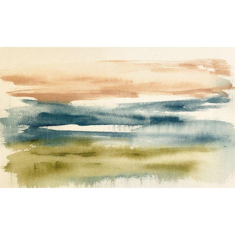 Blended Horizon I Gold Ornate Wood Framed Art Print with Double Matting by Goldberger, Jennifer