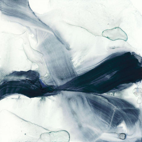 Ribbon Horizon II White Modern Wood Framed Art Print by Goldberger, Jennifer