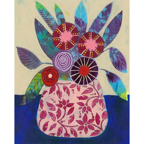 Boheme Floral II White Modern Wood Framed Art Print by Moore, Regina