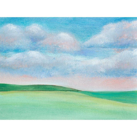 Soft Sky I White Modern Wood Framed Art Print by Moore, Regina