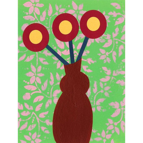 Graphic Vase III White Modern Wood Framed Art Print by Moore, Regina