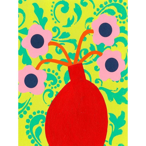 Graphic Vase VI White Modern Wood Framed Art Print by Moore, Regina