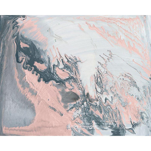 Pastel Illusion I Black Modern Wood Framed Art Print with Double Matting by Studio W
