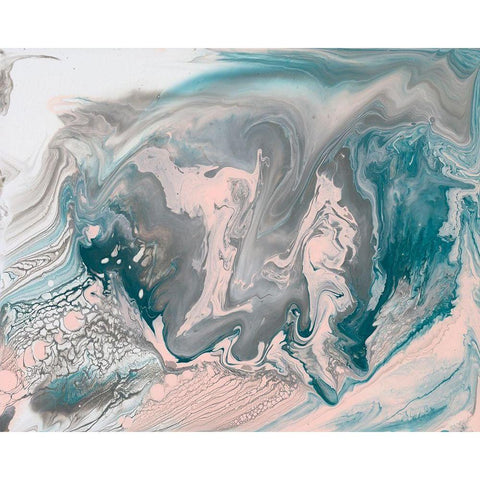 Pastel Illusion II Black Modern Wood Framed Art Print by Studio W