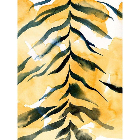 Jungle Jacket II Black Modern Wood Framed Art Print with Double Matting by Green, Jacob