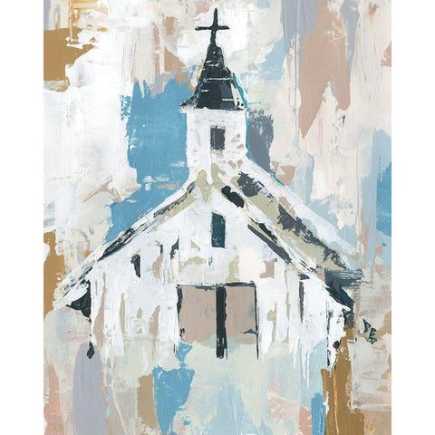 Sunday Chapel I Black Modern Wood Framed Art Print by Warren, Annie