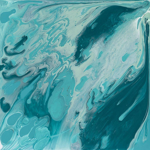 Spring Tide II Black Modern Wood Framed Art Print with Double Matting by Studio W