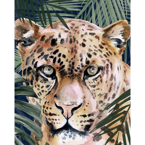 Jungle Cat II Gold Ornate Wood Framed Art Print with Double Matting by Parker, Jennifer Paxton