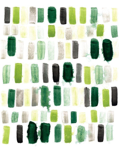 Jungle Palette I White Modern Wood Framed Art Print with Double Matting by Vess, June Erica