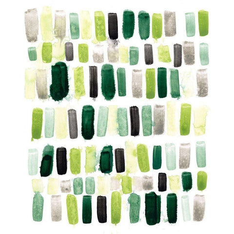 Jungle Palette II Black Modern Wood Framed Art Print by Vess, June Erica