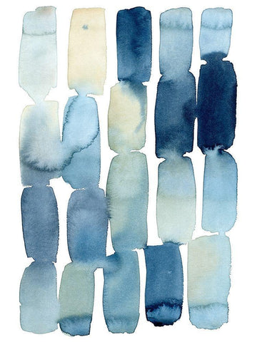 Beach Wash III White Modern Wood Framed Art Print with Double Matting by Popp, Grace