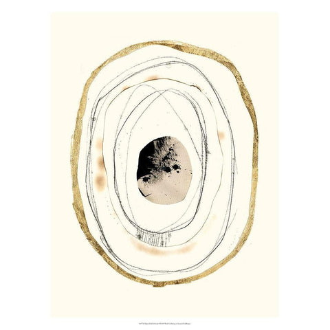 Paper, Gold and Smoke I Black Modern Wood Framed Art Print by Goldberger, Jennifer