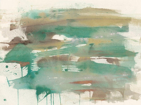 Mineral Splash I White Modern Wood Framed Art Print with Double Matting by Goldberger, Jennifer