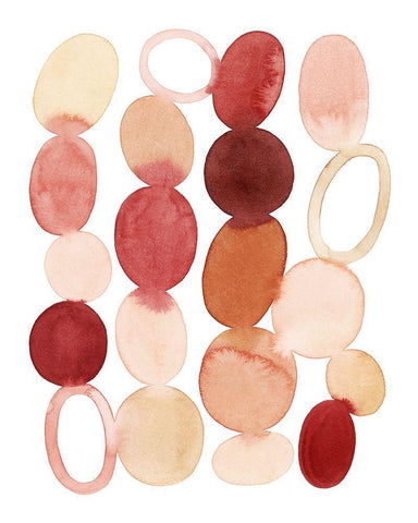 Organic Cairn I White Modern Wood Framed Art Print with Double Matting by Popp, Grace