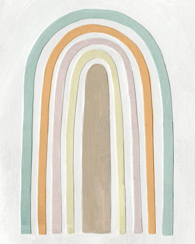 Arco Colori I Black Ornate Wood Framed Art Print with Double Matting by Scarvey, Emma