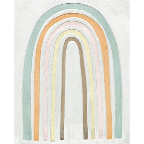 Arco Colori II Black Modern Wood Framed Art Print with Double Matting by Scarvey, Emma