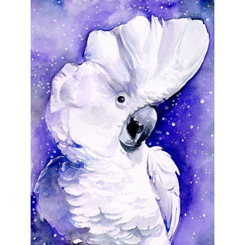 Celestial Cockatoos I Black Modern Wood Framed Art Print with Double Matting by Parker, Jennifer Paxton