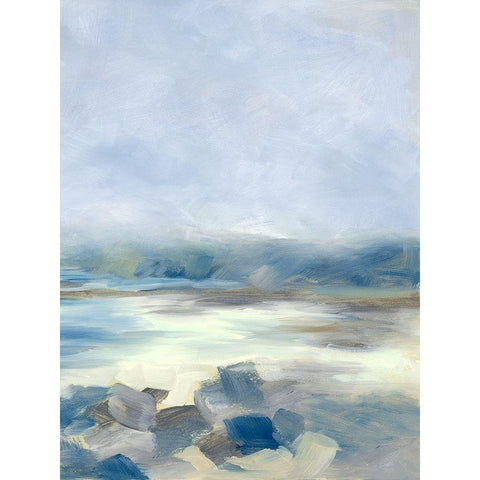 Foggy Shores Black Modern Wood Framed Art Print with Double Matting by Keusder, Danusia
