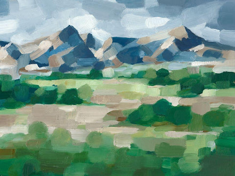 Blue Ridge Valley II Black Ornate Wood Framed Art Print with Double Matting by Harper, Ethan