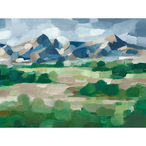 Blue Ridge Valley II Gold Ornate Wood Framed Art Print with Double Matting by Harper, Ethan